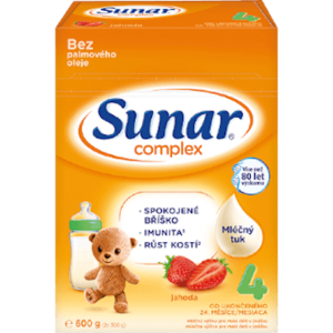 Sunar Complex 4 batolecí mléko jahoda 600 g obraz