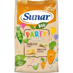 Sunar BIO Party mix, hráškové a mrkvové dětské křupky 45 g obraz