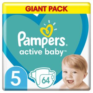 Pampers Active Baby plenky vel. 5, 11-16 kg, 64 ks obraz