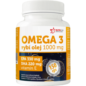 Nutricius Omega 3 Rybí olej 1000 mg EPA 330 mg/DHA 220 mg 150 kapslí obraz