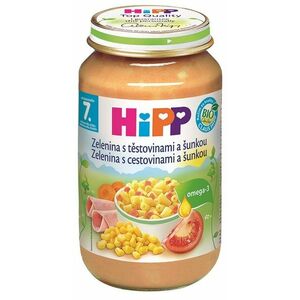 HiPP Junior BIO Zelenina s těstovinami a šunkou 220 g obraz