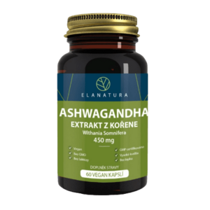 Elanatura Ashwagandha extrakt z kořene (ašvaganda) 450 mg 60 kapslí obraz