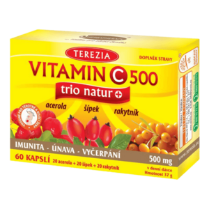 Terezia Vitamin C 500 mg trio natur+ 60 kapslí obraz