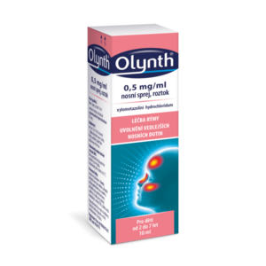 Olynth 0, 5 mg/ml nosní sprej, roztok pro léčbu rýmy u dětí od 2 let, 10 ml obraz