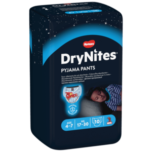 Huggies Plenkové kalhotky Dry Nites pro chlapce s váhou 17–30 kg 10 ks obraz