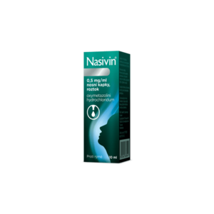 Nasivin ® 0, 5 mg/ml nosní kapky, roztok 10 ml obraz