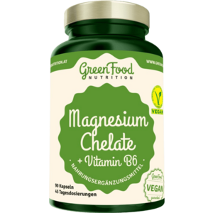 GreenFood Nutrition Magnesium Chelát + Vitamin B6 90 kapslí obraz