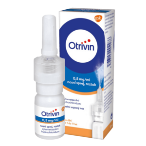 Otrivin 0, 5mg/ml nosní sprej pro děti při léčbě ucpaného nosu 10 ml obraz