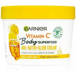 Garnier Rozjasňující tělový krém pro suchou pokožku Body Superfood Mango + Vitamin C (Glow Cream) 380 ml obraz