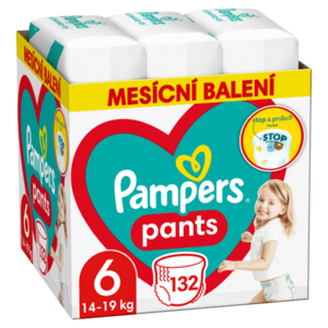 Pampers Pants vel. 6 Monthly Pack 14-19 kg plenkové kalhotky 132 ks obraz