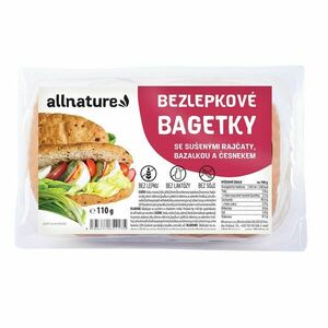Allnature Bezlepkové bagetky se sušenými rajčaty, bazalkou a česnekem 110 g obraz