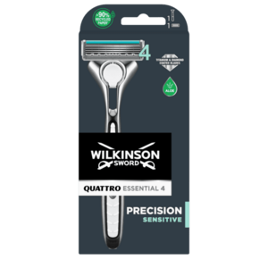 Wilkinson Quattro Essential Precision Sensitive 1-up holicí strojek + 1 náhradní hlavice obraz