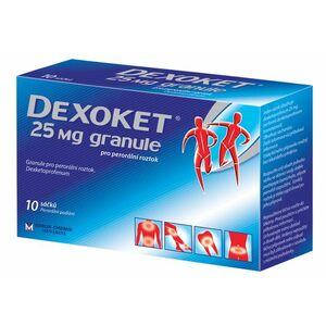 Dexoket 25 mg granule - zrněný prášek pro přípravu nápoje 10 ks obraz