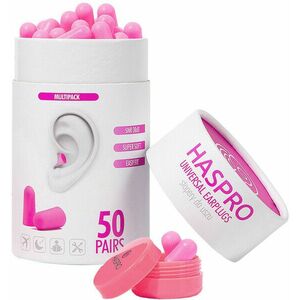 Haspro Tube50 Špunty do uší, růžové 100 ks obraz