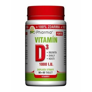 Bio Pharma Vitamín D3 Forte 1000 I.U. 180 tablet obraz