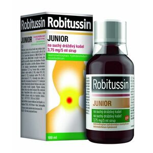 Robitussin Junior 3, 75mg/5ml, sirup pro děti na suchý kašel 100 ml obraz