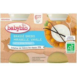 Babybio Brassé z ovčího mléka mirabelky vanilka 2 x 130 g obraz