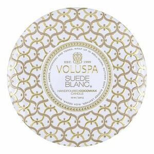 VOLUSPA - Maison Blanc Suede Blanc 3 Wick Tin Candle - Svíčka obraz