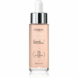 L’Oréal Paris True Match Nude Plumping Tinted Serum sérum pro sjednocení barevného tónu pleti odstín 1-2 Rosy Light 30 ml obraz