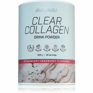 BioTechUSA Clear Collagen prášek na přípravu nápoje s kolagenem příchuť Strawberry & Cranberry 308 g obraz