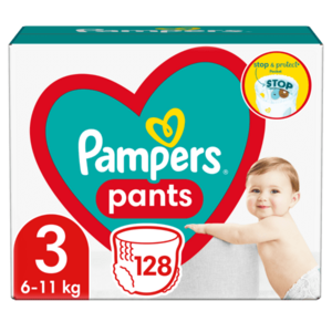 Pampers Pants vel. 3 Mega Pack 6-11 kg plenkové kalhotky 128 ks obraz