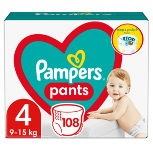 Pampers Pants vel. 4 Mega Pack 9-15 kg plenkové kalhotky 108 ks obraz