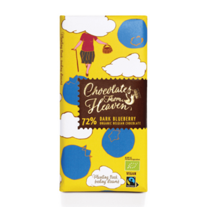Chocolates from Heaven BIO hořká čokoláda s borůvkami 72% 100 g obraz
