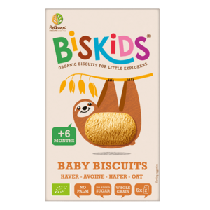 Biskids BIO dětské celozrnné ovesné sušenky 6M 120 g obraz