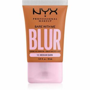 NYX Professional Makeup Bare With Me Blur Tint hydratační make-up odstín 12 Medium Dark 30 ml obraz