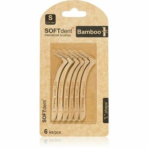 SOFTdent Bamboo Interdental Brushes mezizubní kartáčky z bambusu 0, 5 mm 6 ks obraz