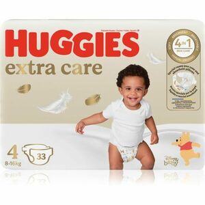 Huggies Extra Care Size 4 jednorázové pleny 8-16 kg 33 ks obraz