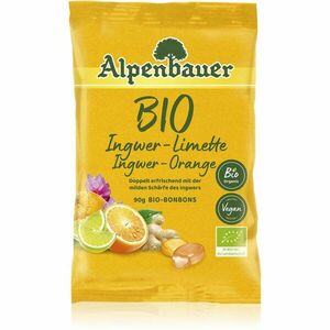 Alpenbauer BIO Zázvor – pomeranč – limetka bonbóny v BIO kvalitě 90 g obraz
