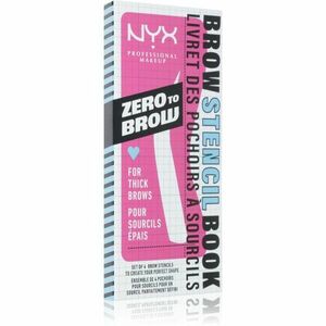 NYX Professional Makeup Zero To Brow Stencil Book šablony na obočí 02 Thick 4 ks obraz