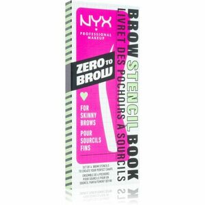 NYX Professional Makeup Zero To Brow Stencil Book šablony na obočí 01 Thin 4 ks obraz