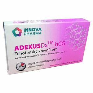 Innova Pharma ADEXUS hCG těhotenský krevní test obraz