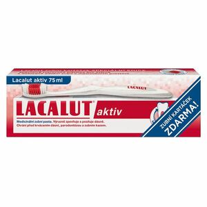 LACALUT Aktiv Zubní pasta Speciální edice + kartáček 75 ml obraz
