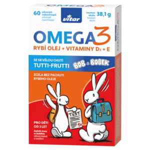 VITAR Kids omega 3 + vitamín D + vitamín E 60 kapslí obraz