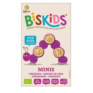 BELKORN BISkids BIO dětské celozrnné mini chia sušenky bez přidaného cukru 120 g obraz