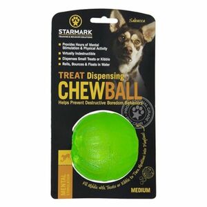 STARMARK Chew ball Gumový míč pro psy zelený 1 ks, Velikost: M obraz