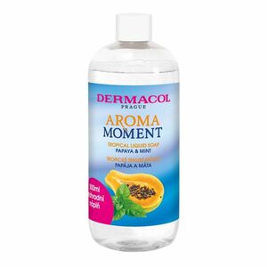 Dermacol Náhradní náplň do tekutého mýdla na ruce Papája a máta Aroma Moment (Tropical Liquid Soap) 500 ml obraz
