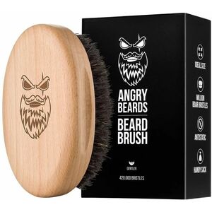 Angry Beards Dřevěný kartáč na vousy Gentler (Beard Brush) obraz