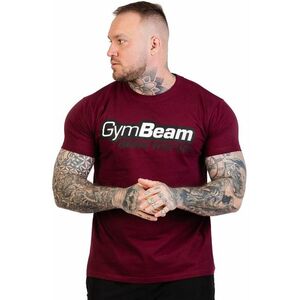 GymBeam Pánské tričko Beam Burgundy M obraz