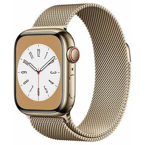 Apple Apple Watch Series 8 GPS + Cellular 45mm Gold Steel, Gold Milanese Loop obraz