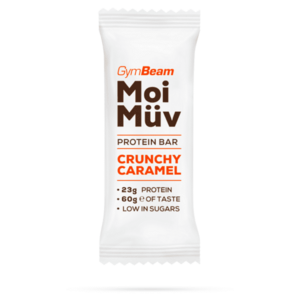 GYMBEAM Proteinová tyčinka MoiMüv crunchy caramel 60 g obraz