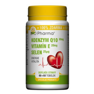 BIO PHARMA Koenzym Q10 30 mg + vitamín E + selen 60+60 tobolek obraz