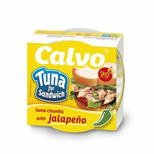CALVO Sandwich tuňák s paprikami jalapeño ve slunečnicovém oleji 142 g obraz