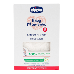 Chicco Škrob dětský rýžový do koupele zklidňující Baby Moments Sensitive 100 % BIO 250 g obraz