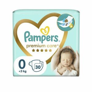 Pampers Premium Care Newborn vel. 0 <3 kg dětské pleny 30 ks obraz