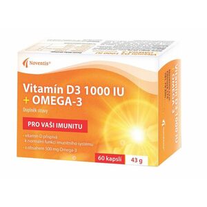 Noventis Vitamín D3 1000 IU + Omega-3 60 kapslí obraz