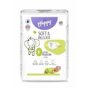 Bella Baby Happy Soft&Delicate 0 Before Newborn 2 kg dětské pleny 46 ks obraz